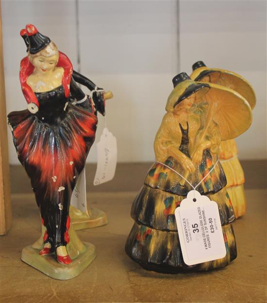 4 Wade cellulose glazed figures: 2 of Sunshine and 2 of Humoreske, 1930s (a.f.)